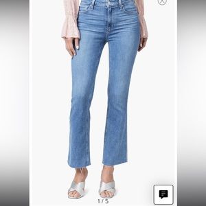 Claudine High Waist Frayed Hem Flare Jeans